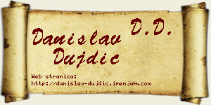 Danislav Dujdić vizit kartica